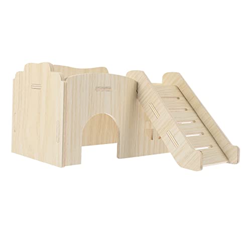 BUGUUYO Chinchilla-käfig-Spielzeug Aus Holz Dekoratives Mini-Schloss Aus Holz Käfig-Spielzeug von BUGUUYO