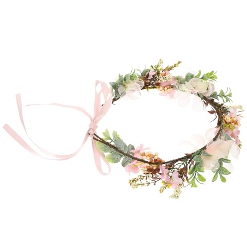 BUGUUYO Hund Hochzeit Blumenhalsband Blumenkopfbedeckungen für Haustiere Blumen-Katzenhalsband Künstliches Blumenhalsband für Hunde Blumenkranz für Hunde hundehalsband verzierung Stoff von BUGUUYO