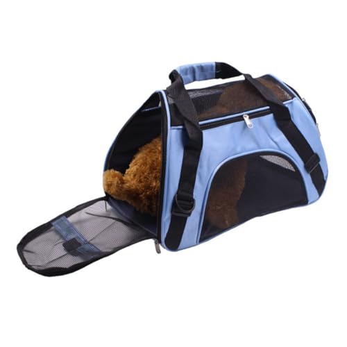 BUGUUYO Hund Tragetasche pet Backpack Haustierträger Hundeträger Katzentrage groß Katzenträger Katzentransporter Kaninchenträger Tragetasche für Katzen Transportbox für Hunde Blue von BUGUUYO