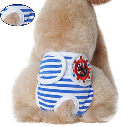 BUGUUYO Hundewindeln Hunde Unterhose Hunde inkontinenzhose Hunde windel Dog Diapers Hundephysiologische Hosen Sicherheitshose für Haustiere Hundeoverall Welpenwindeln Haustierwindeln Blue von BUGUUYO