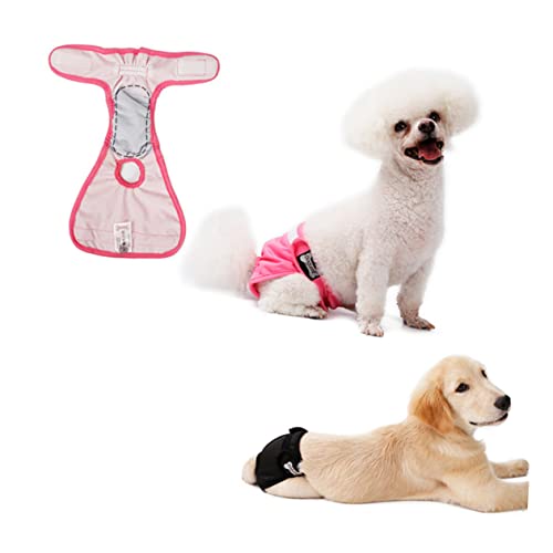 BUGUUYO Hygienewindeln für Hunde ädchenhöschen Hundewindel Periodenpads für Hündinnen elastische Haustierhose Hunde Unterhose Hundehöschen Hundeunterwäsche Windeln für Hündinnen Rosa von BUGUUYO