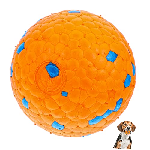 BUGUUYO Ball Für Interaktiver Hundeball Spielzeug Für Aggressive Leckerli Ball Aus Naturkautschuk Zahnpflege Schnüffelball Für Kleine Und Große Interaktives Hundeball von BUGUUYO