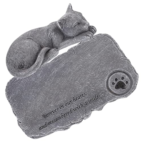 BUGUUYO Kätzchen Hund Ornament Katzen-Engel-Denkmal Katzen-Denkmal Gedenksteine ​​für Katzen katzengeschenke Katzen Grabsteine ​​für Haustiere Haustierfigur im Freien Harz von BUGUUYO