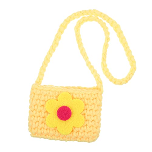 BUGUUYO Kaninchen Rucksack Mini-Tasche Zum Aufhängen Kaninchen- Kleidungszubehör Für Haustiere Welpen Rucksack Tasche Für Haustierdekor Kaninchen-Taschen- Mini- Yellow Garn von BUGUUYO