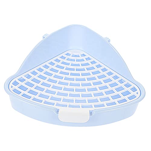 BUGUUYO Kasten Kaninchentoilette Käfighase meerschweinchen Toilette Frettchenkäfig Katzentoilette Hamster klo kaninchenklo Häschen Toilette Anti-Fall-Häschen-Töpfchentrainer pp Blue von BUGUUYO