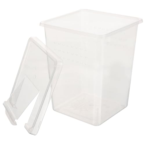 BUGUUYO Kasten Kletterbox Für Haustiere Tragbarer Gecko-lebensraum Frosch Terrarium Spinnen-Terrarium Klares Reptilienterrarium Transportbehälter Für Schildkröten Plastik Transparent von BUGUUYO