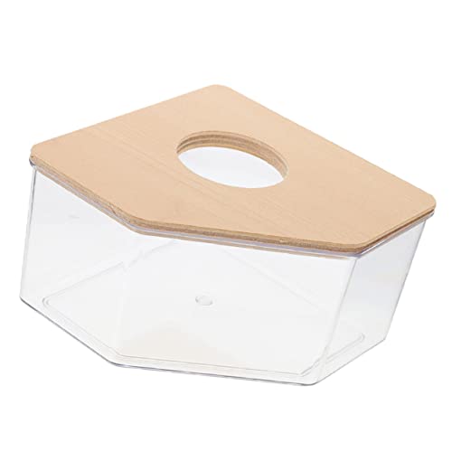 BUGUUYO Hamster Sandbad Box Haustier Sandbad Behälter für Bucatsate Leicht-Reinigen Acryl Holz Konstruktion von BUGUUYO