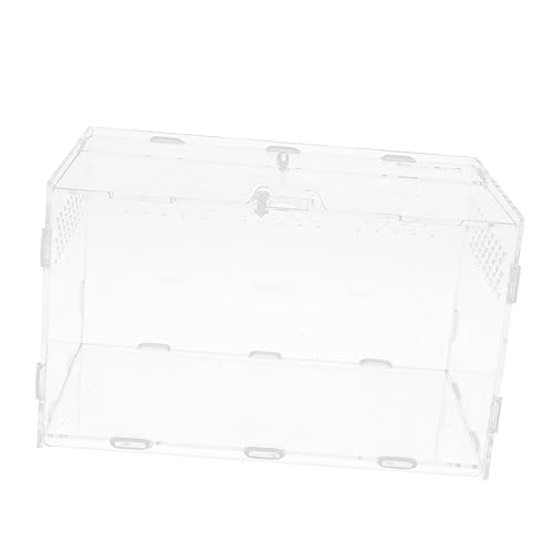 BUGUUYO Kasten Terrarium für Reptilien Professioneller Schlangenkäfig Premium-Etui für Reptilien glasbehälter glasgefäß Käfig für Reptilienhalter klarer Schlangenkäfig Acryl Transparent von BUGUUYO