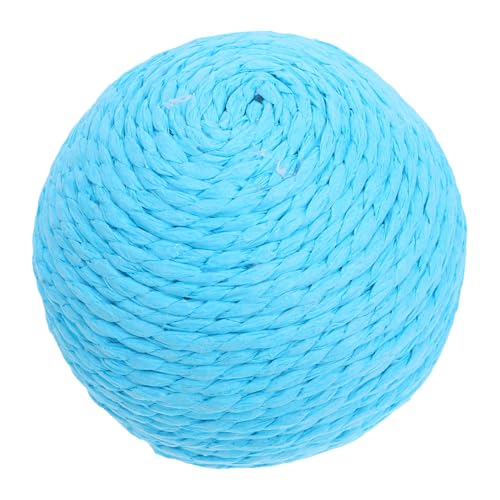 BUGUUYO Katze Sisalkugel Sisal-seilspielzeug Für Katzen Katzenbälle Katzenspielzeugbälle Kätzchen Bälle Kätzchen Spielzeug Bälle Für Katzenboden Katzenplüschballspielzeug Sky-Blue von BUGUUYO