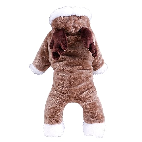 BUGUUYO Haustierkleidung Hundekleid Hundepullover Winterkleidung für Haustiere Hundekaninchenkostüm gemütlich warm für Outdoor-Aktivitäten von BUGUUYO