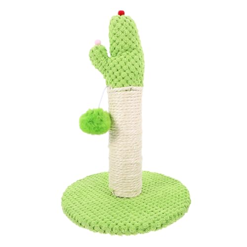 BUGUUYO Klettergerüst Für Katzen Bequemer Katzenkratzbaum Kätzchenkratzer Für Den Täglichen Gebrauch Entzückender Katzenkratzer Katzenbedarf Bodenkratzbaum Kratzstange Plüsch Light Green von BUGUUYO