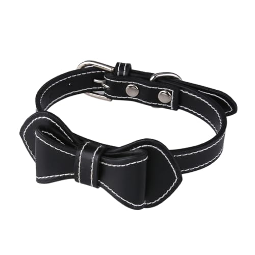 BUGUUYO PU-Hundehalsband Designer-Hundehalsband XL- Kleine Hundehalsbänder benutzerdefinierter Hund Welpen Kitten Halsband hundekragen Haustier Hundehalsband Haustierbedarf Black von BUGUUYO