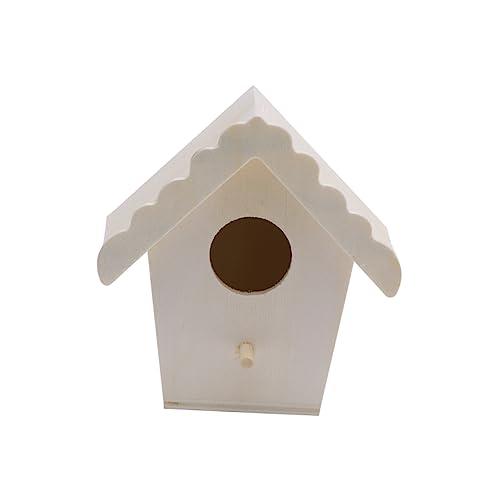 BUGUUYO Sittichnest Brutnest Käfig Vogelkäfig massives Holz Vogelhaus für Käfig Conure Haustier Vogelnistkasten Vogelkäfig Baumast-Design von BUGUUYO