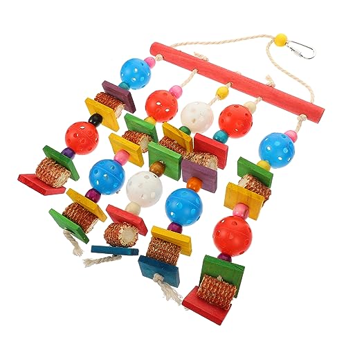 BUGUUYO Papagei vogelkäfig zubehör vogelzubehör für käfig Sicheres Vogelspielzeug Parrot Toys Vogelstangen für Käfig Vogel Papageien Vögel Vogelkäfig-Ornament hölzern von BUGUUYO