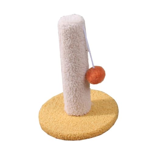 BUGUUYO Reibende Säule Kätzchen Kratzbaum Katzenkratzer in der Ecke Katzenmöbel katzenkratzbaum katzenbäume cat Tree Katzen-Kletterpfosten-Spielzeug Kratzspielzeug für Katzen Sisal Yellow von BUGUUYO