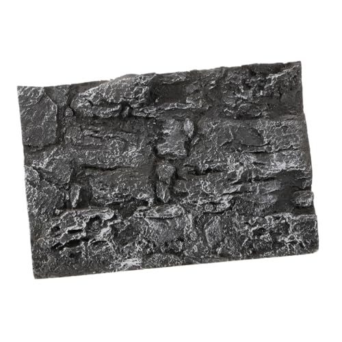 BUGUUYO Reptilienkastenkulisse Terrarienhintergrund 3D-Aquarium-Hintergrund dekorativer Hintergrund für Aquarium Aquariumhintergrund für Tank Reptilienrinde Hintergrund Pu Dark Grey von BUGUUYO