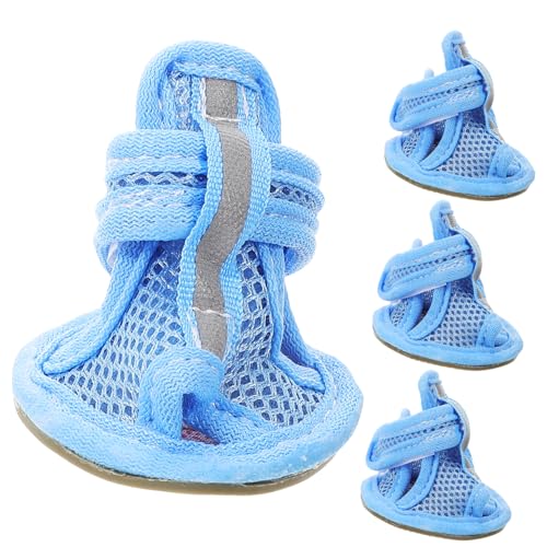 BUGUUYO Sommer Atmungsaktive Haustier Hundeschuhe Mesh Sandalen rutschfeste Sneakers Für Hunde Größe 4 von BUGUUYO