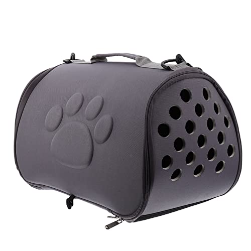 BUGUUYO Tasche Für Haustiere Reisetasche Für Hunde Outdoor-Tasche Für Katzen Katzentransporter Katzentrage Im Freien Hundeträger Faltbare Einkaufstasche Welpenträger Segeltuch Grey von BUGUUYO