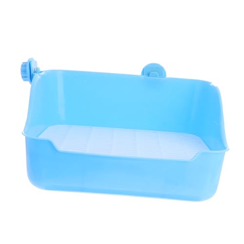 BUGUUYO Töpfchentrainer für Frettchen Hamster klo kaninchentoilette kaninchenklo Hasen klo Kaninchenstreu kleine Tiertoilette Käfig Kaninchen-Töpfchentrainer Lacework Töpfchen Trainer Blue von BUGUUYO