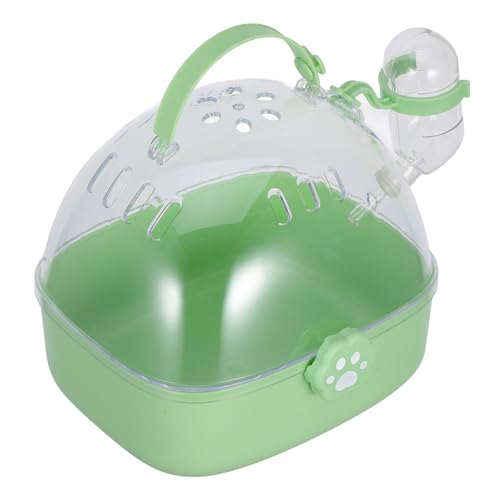 BUGUUYO Tragbarer Hamsterkäfig Hamster transportbox Kleiner Haustierträger Kleiner Haustierkäfig Transporthamster Reptilienträger Kaninchen-Reisekäfig Hamster-Reisekäfig Abs Light Green von BUGUUYO