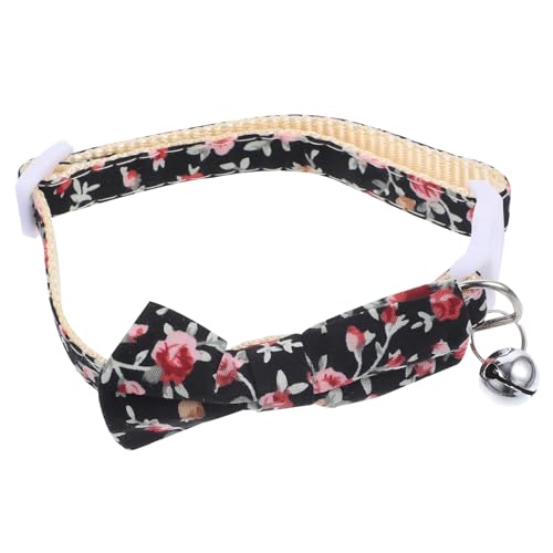 BUGUUYO Tragbares Katzenhalsband bandfeile ziehschleifenband Katzen cat Accessories für Katzen zubehör Welpenhalsband Katzenhalsband mit Glocke Katzenhalsbänder Polyester-Nylon von BUGUUYO