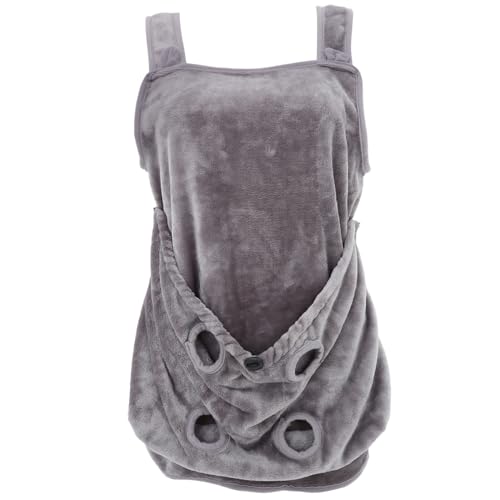 BUGUUYO Tragetasche Für Katzenschürze Katzentrageschürze Katzentaschen Trägerschürze Für Kleine Hunde Katzenschlafsack Katzenumarmungsschürze Schürze Für Haustier Katzenbeutel Grey Flanell von BUGUUYO