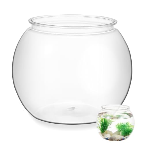 BUGUUYO Transparentes Rundes Aquarium Fischschalen Für Goldfische Sprudler Bürobedarf Schwammfilter Für Aquarien Desktop-Aquarium Kanister Vakuum Klopfen Uv Luft Das Haustier Weiß von BUGUUYO