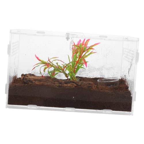 BUGUUYO transparentes Terrarium Gehege Gottesanbeterin Reptiliengehege gehäuse Reptilienbecken aus Terrarium Kletterndes Haustier Meeresschildkröte Koppel Zaun Container von BUGUUYO