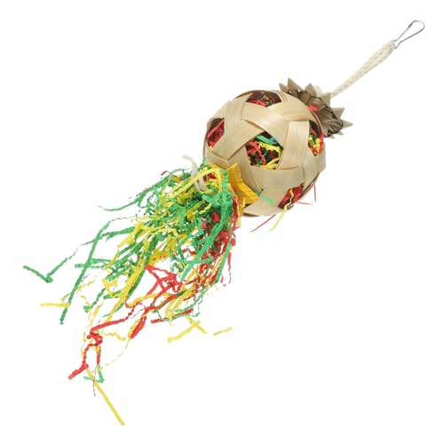 BUGUUYO Vögel Spielzeug knete Spielzeug kauspielzeug Papageienkäfig Accessoire Bird Toys Papageienkäfig Dekoration chew Toy Spielzeug zum Aufhängen von Vögeln Käfigvogelspielzeug hölzern von BUGUUYO