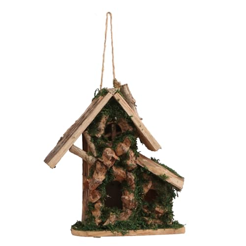 BUGUUYO Vogelnest Holz Vogelkäfig Vogelnest Ornament Vogelnest Schmuck Vogelhaus Nest Holz Vogelnest von BUGUUYO