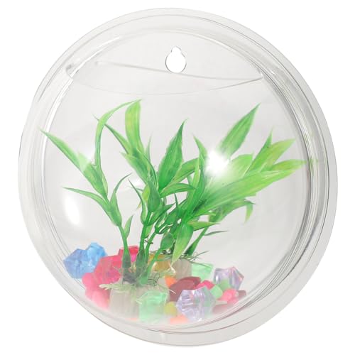 BUGUUYO Wandvase Aus Acryl Für Zuhause Aquarium-Dekoration Kreatives Aquarium-zubehör 17 cm Durchmesser Verspiegelte Oberfläche von BUGUUYO