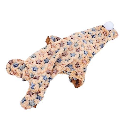 BUGUUYO Warme Haustierkleidung Wintermantel Kostüm Für Hund Für Katzen Welpenkostüm-Outfit Hunde-Hoodie Hund Warme Hoodie-Kleidung Warme Kleidung Für Welpen Hündchenkleidung Beige Flanell von BUGUUYO