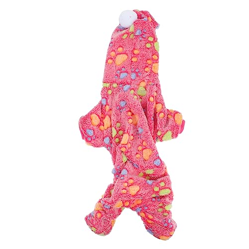 BUGUUYO Warme Kleidung für Haustiere Winterkleidung für Hunde Kühlmatte für Hunde Husky-Hundezubehör Welpe hundemantel Dog Raincoat Herbstlicher Hundeoverall Haustierbedarf Flanell Rosy von BUGUUYO