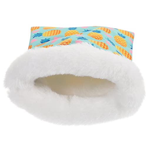 BUGUUYO Warmes Nest Hamster Schlafsack Kleintierbett Quietschendes Badespielzeug Kauspielzeug für Kleintiere Mini Baumwollbett für Hamster Winterversteck für Hamster Oxford-Stoff Sky-Blue von BUGUUYO