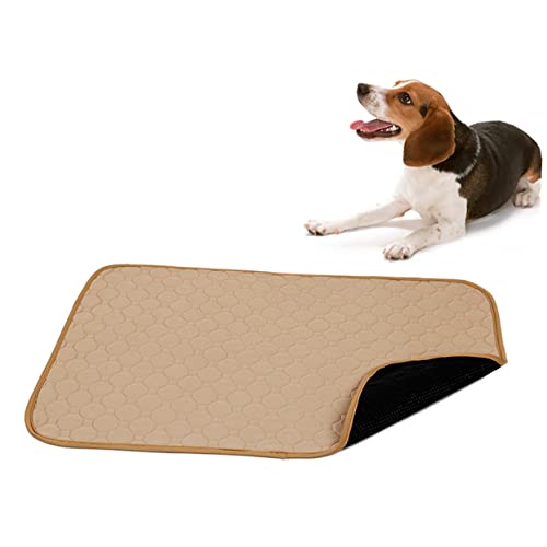 BUGUUYO Waschbare Hundekatzen Pinkmatte wasserdichte Und Wiederverwendbare Training Pads Für Welpen Größe S Beige Haustier Pee Pads Für Hunde Und Katzen von BUGUUYO