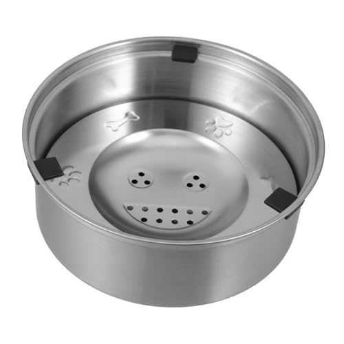 BUGUUYO Wassernapf Für Hunde Slow Feeder Hundenäpfe Wasserspender Für Hunde Hundewasser Langsam Essender Hundenapf Futternapf Für Katzen Futternapf Für Hunde Rostfreier Stahl Silver von BUGUUYO