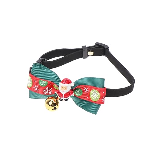 BUGUUYO Weihnachten Haustierhalsband Mit Schleife Und Glocke Kreatives Design Für Hunde Und Katzen Verstellbares Perlenhalsband Festlichen Farben Ideal Für Die Feiertage Und von BUGUUYO