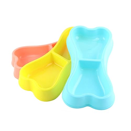 BUGUUYO Dual Pet Bowl Set Bone Design Feeder Non- Für Katzen Hunde Welpen Leckereien Und Wasser von BUGUUYO