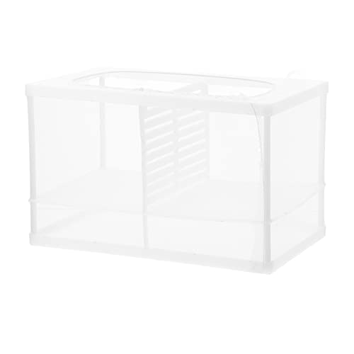 Kasten Betta-Box Fischnetz Klein Inkubator Zuchtbecken Für Aquarien Halter Aquariumdeckel Für Fischbecken Conditioner Tank Bausatz Trennwand Für Aquarien Platte Abs Weiß BUGUUYO von BUGUUYO