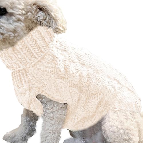 BUKBAG Pet Rollkragenpullover | Rollkragen-Thermo-Strickpullover für Hunde - Winter-Hundekleidung für kleine Hunde Jungen- oder Mädchen-Hundepullover für kleine Katzenhunde von BUKBAG