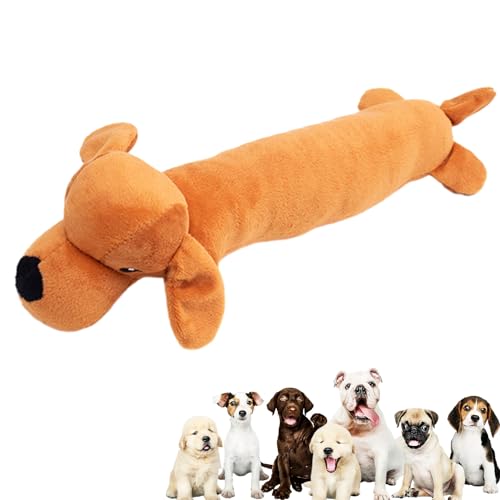 Hunde-Kauspielzeug, weiches und niedliches Stoffspielzeug, quietschendes interaktives Hundespielzeug mit Sound, Kauspielzeug für kleine, mittelgroße und große Hunde und Katzen von BUKISA
