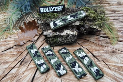 BULLYZEI Nylon Fährtengegenstände Wald Camouflage Grün IGP, IPO (15 STK.) von BULLYZEI