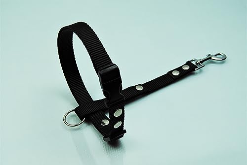 Böttcher Fährtengeschirr Fester Steg Gr.M Nylon 20mm SCHWARZ von BULLYZEI