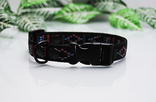 Halsband Nylon Schwarz - Indianer 20mm breit von BULLYZEI