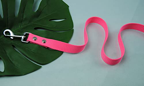 Leine 2m x 25mm ohne Schlaufe Neon-Pink von BULLYZEI