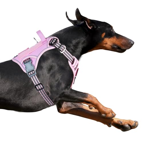 BUMBIN Taktisches Hundegeschirr für große Hunde, kein Ziehen, berühmtes TIK Tok, kein Ziehen, Welpengeschirr, intelligentes reflektierendes Haustier-Walking-Geschirr für Training, verstellbares von BUMBIN