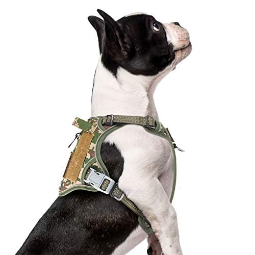 BUMBIN Taktisches Hundegeschirr für kleine Hunde, kein Ziehen, berühmtes TIK Tok, kein Ziehen, Welpengeschirr, intelligentes reflektierendes Haustier-Walking-Geschirr für Training, verstellbares von BUMBIN