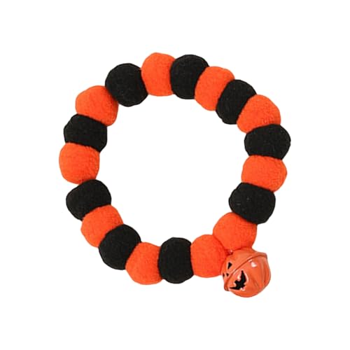 BUMMPI Halsband, Hundehalsband, Pompons, Halsband, Halskette, Halloween, Haustierhals, Schmuck, Pompons, Halskette, Partyzubehör von BUMMPI