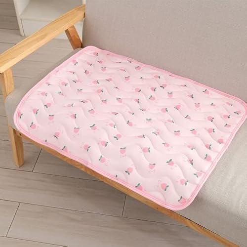 Hundebett, Kühlmatte, Hundematte, Sommer Hund Kühlmatte Atmungs Haustier Hund Bett Decke Eis Seide Pad Sofa Zwinger for Kleine Mittelgroße Hunde Katzen Hund auto Sitzkissen ( Color : Pink Cherry , Siz von BUNGAA