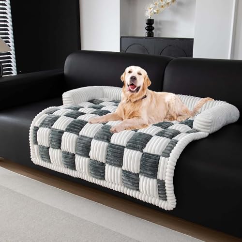 BUNQQF Hundebett, Anti Bewuchs Hundedecken, Hundesofa, Sofaschutz, Waschbar und rutschfest Hundekissen für Grosse Hunde von BUNQQF